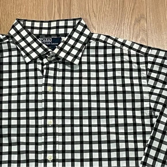 Polo Ralph Lauren Men’s 18x34/35 Long Sleeve Button Down Shirt Plaid Regent - Picture 2 of 8